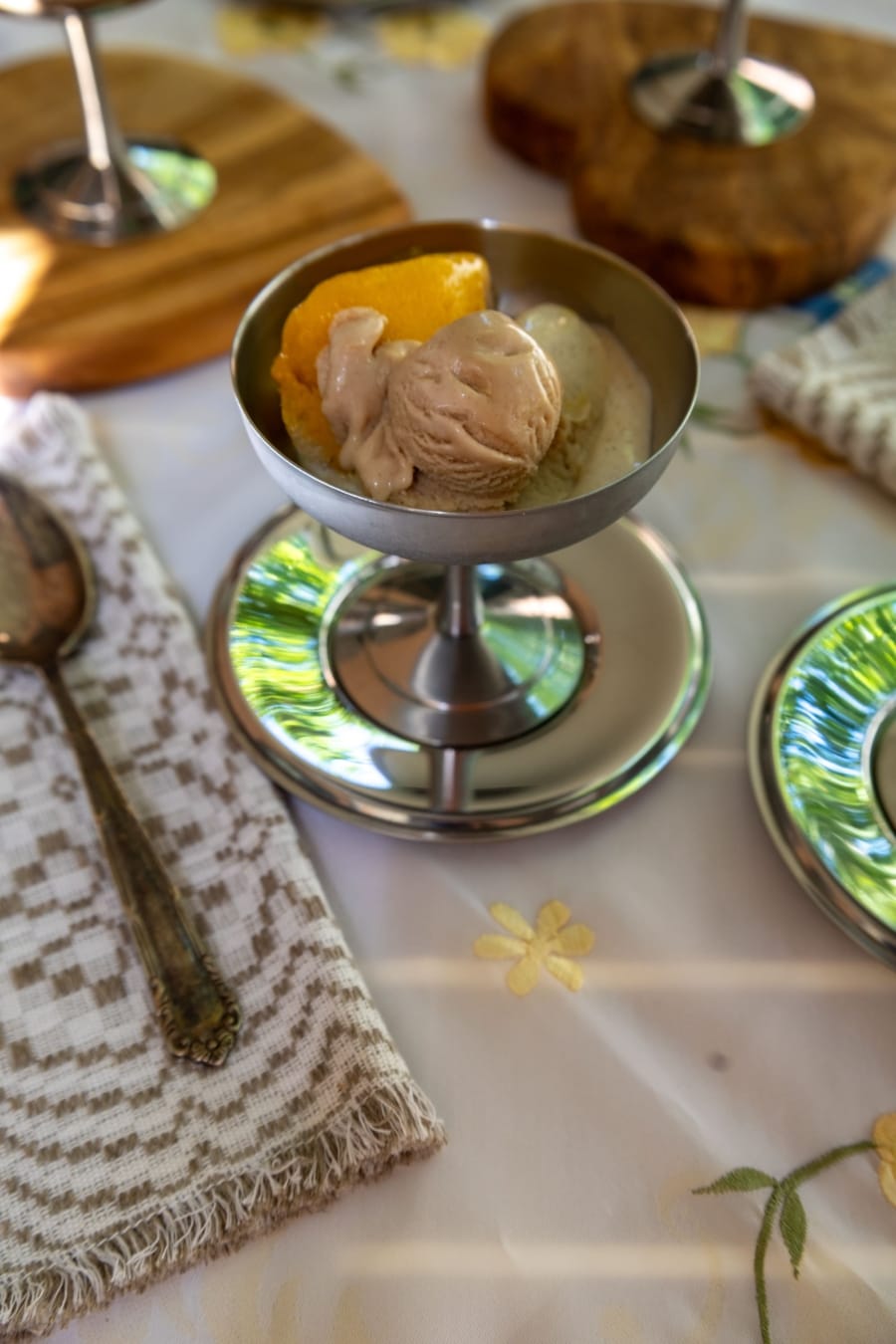 Italian dessert coupe & plate set